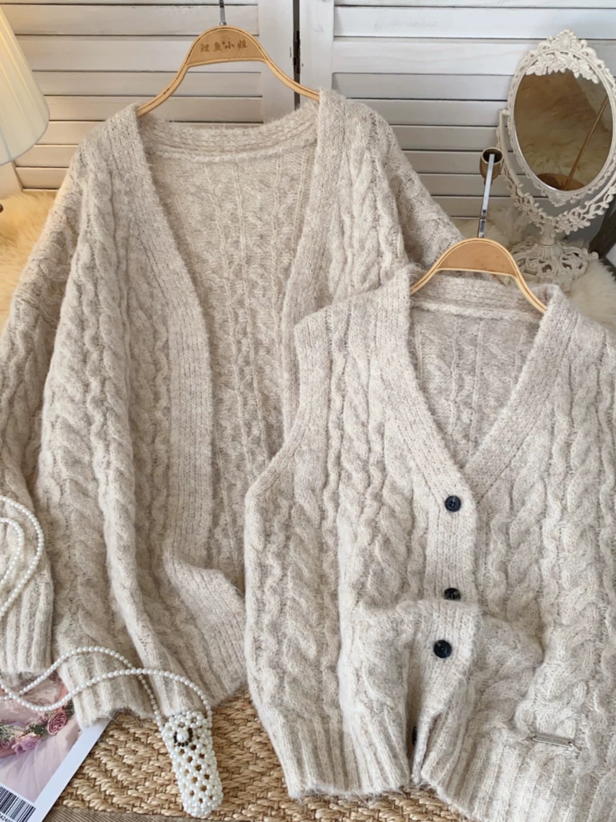 Smooth comfort knitted sweater set KS111 images